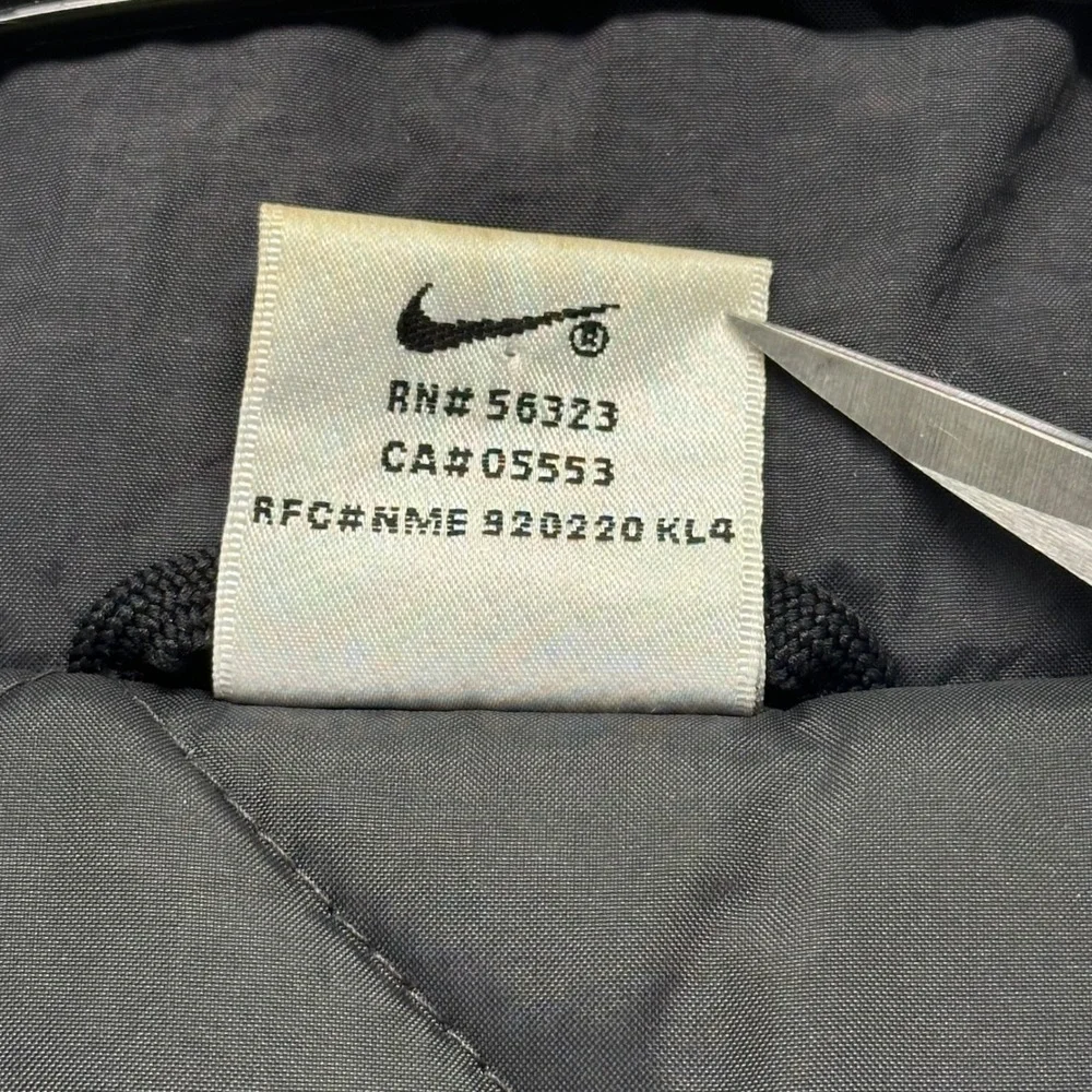 Vintage Nike Air Quilted Windbreaker Puffer Jacket Mens XL Quilted Lining 90s